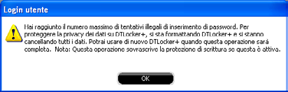 Informazioni su DTLocker+ - Selezionare questa icona per visualizzare importanti informazioni sull unità, come: Versione DTLocker+, versione firmware e numero seriale.