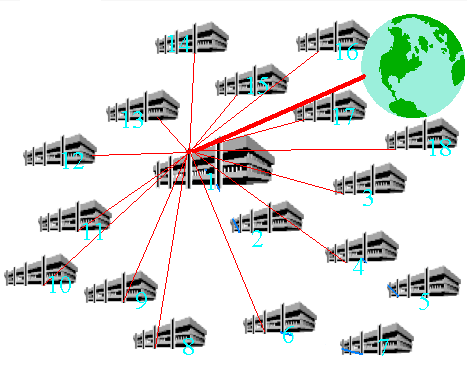 Alcuni Tipi di Rete WAN (Wide Area Network) Rete geografica, collega singoli computer o reti locali