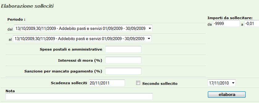 Eliminazione fatturazioni È possibile eliminare completamente una fatturazione premendo il tasto che la individua.