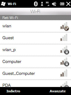 128 Capitolo 8 Internet Indica che il telefono è collegato a questa rete Wi-Fi Indica una rete Wi-Fi protetta. Intensità del segnale Nome rete (SSID) 4.