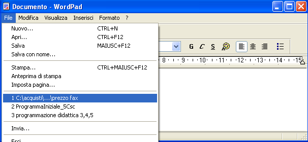 G. Pettarin ECDL Modulo 2: Sistema Operativo 106 Apri Aggiungere del testo al file prezzo fax Salviamo le modifiche con il pulsante Salva. Come si è detto non appare nessuna richiesta.