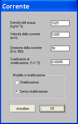 Densità dell Acqua (kg/m^3): È la densità di acqua (acqua di mare o d'acqua dolce). Si è espresso in chilogrammi per metro cubo (kg/m3).