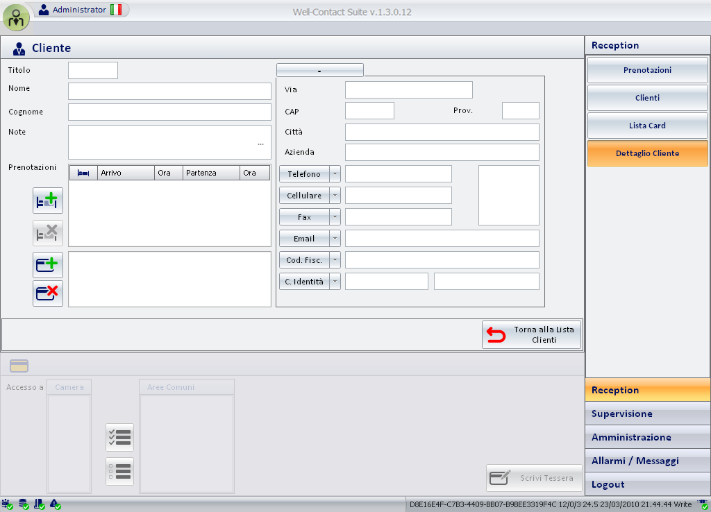 una prenotazione. Effettuando un doppio click con il tasto sinistro del mouse in corrispondenza di una prenotazione, nella finestra del planner.