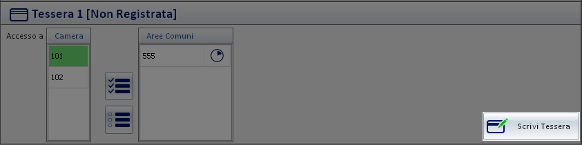 Pulsante Scrivi Tessera (La scrittura anticipata di una tessera) Nell area riservata ai dati della tessera è presente il pulsante Scrivi Tessera.