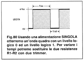 I valori delle resistenze sono in KΩ. I valori dei condensatori sono in [nf]. I valori dei tempi sono in ms.