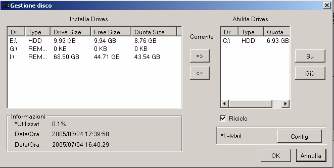 MANUALE TECNICO E DI PROGRAMMAZIONE - FW-Manager 6.3.2 Configurazione dell hard disk Dopo il calcolo della capacità necessaria, passare alla configurazione dell hard disk.