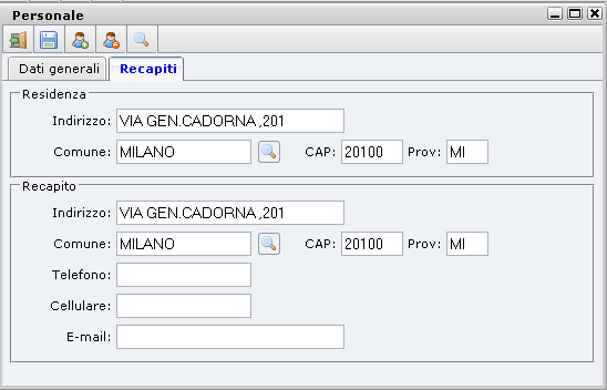 ANAGRAFE PERSONALE Dalle sottovoci "Nuovo" e "Modifica", l'utente può procedere all'inserimento di una nuova anagrafe del personale o alla modifica, previa ricerca, di una già esistente.