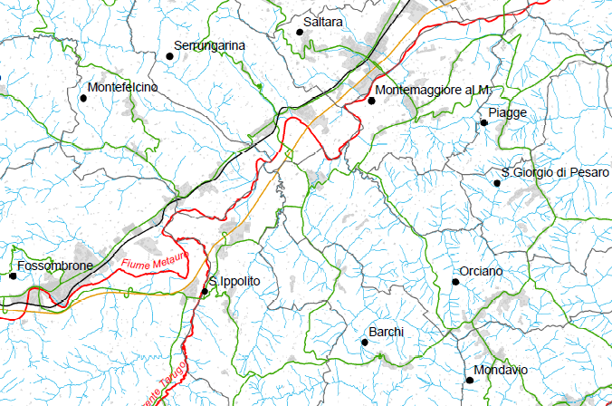 Ambito di applicazione: LA CONVENZIONE SI APPLICA AI CORSI D ACQUA MINORI LA CONVENZIONE DISTINGUE I CORSI D ACQUA IN 2 CATEGORIE: 1) CORSI D ACQUA PRINCIPALI: F. Metauro, F. Foglia, F. Cesano, ecc.