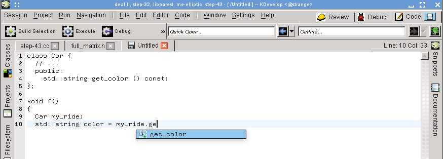 NOTA Con KDevelop 4.2.2, puoi creare un nuovo stile per un particolare tipo MIME (ad es.