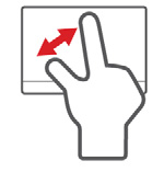 Touchpad - 17 Movimenti del touchpad Windows 8.1 e molte applicazioni supportano i movimenti del touchpad che prevedono l'uso di una o più dita.
