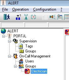 Creazione di Gruppi di utenti Cliccate con il tasto destro del mouse su Gruppi nell albero di ALERT (nel ramo Gestione Chiamate ).