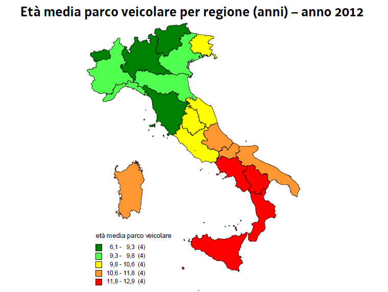 Capitolo 4: Alto Adige caratteristiche parco veicoli Alto Adige, composizione parco veicoli 4.