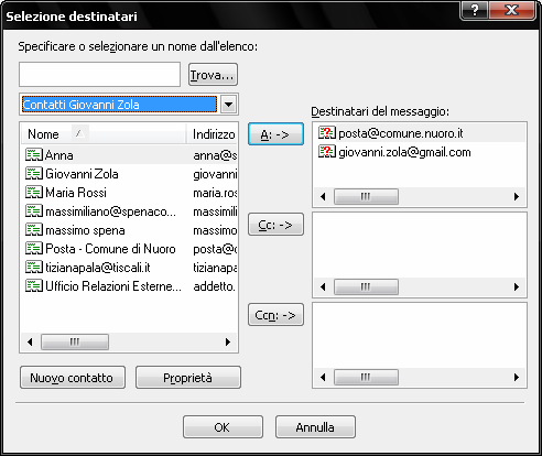 ECDL 7.5.3.2 Il campo Destinatario Obiettivo: Inserire un indirizzo nel campo Destinatario L indirizzo del destinatario va inserito nella casella A:.