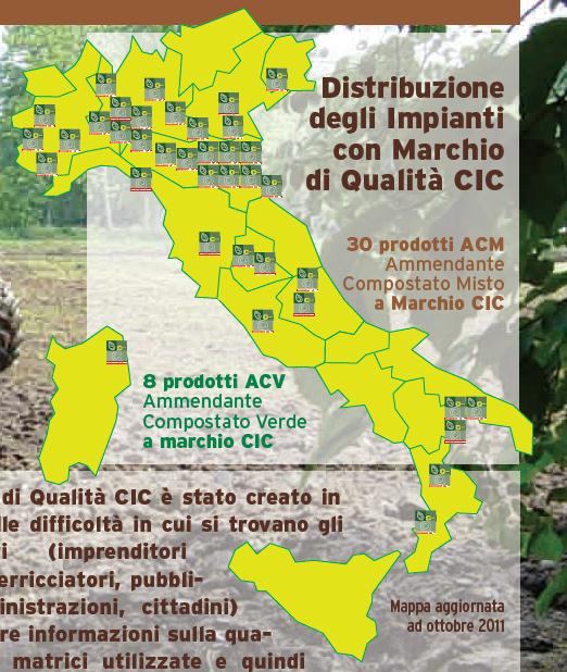 Il Marchio di Qualità CIC - 2011 2004: 10 impianti 2006: 19