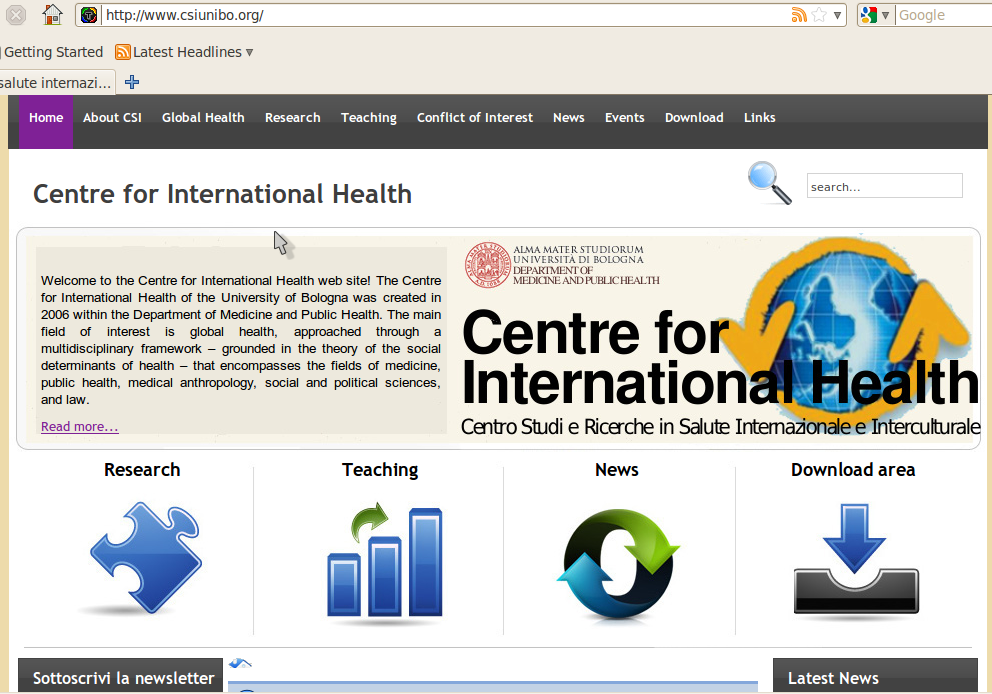 Salute Internazionale e Interculturale (CSI), DIMEC, - Centro transdisciplinare,