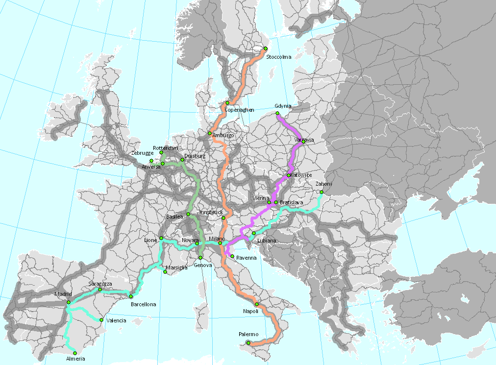 Il contesto europeo: i Core Corridors che interessano l Italia Corridoio Baltico