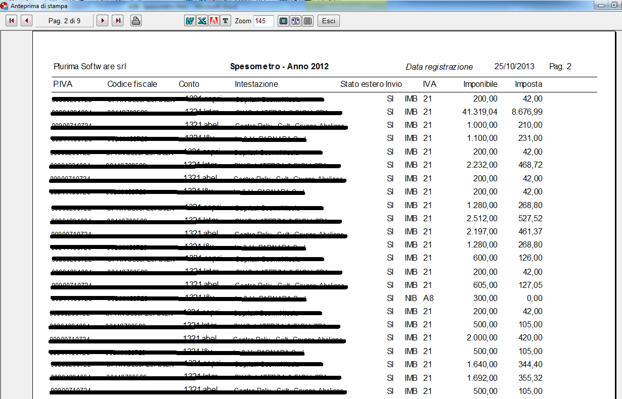 Stampa documenti presenti nel file da