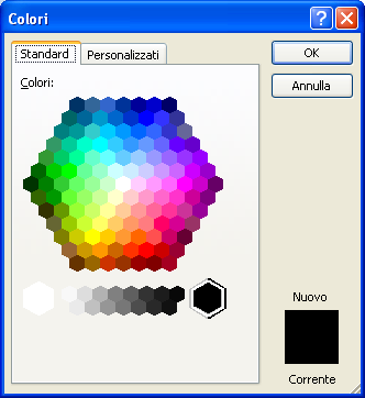 45 Colore carattere, evidenziatore testo: il pulsante Colore carattere permette di applicare un colore al testo