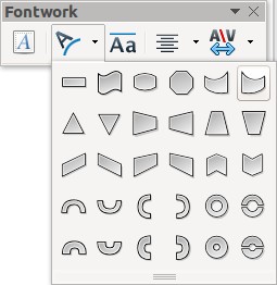 Se l'oggetto fontwork selezionato è un oggetto 3-D, potete anche usare la barra degli strumenti Impostazioni 3D.