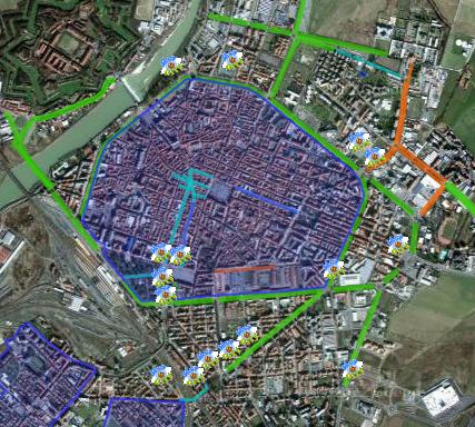 Visualizzazione su mappa Localizzazione incidenti veicolo pedone e