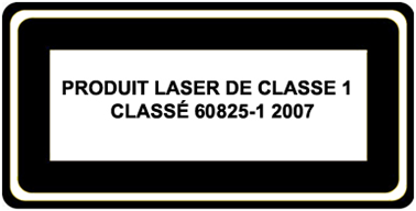 SÉCURITÉ ET RESPECT DES NORMES Sécurité laser Le scanner de bureau 3D MakerBot Digitizer utilise deux (2) lasers de Classe 1 pour l opération de numérisation.