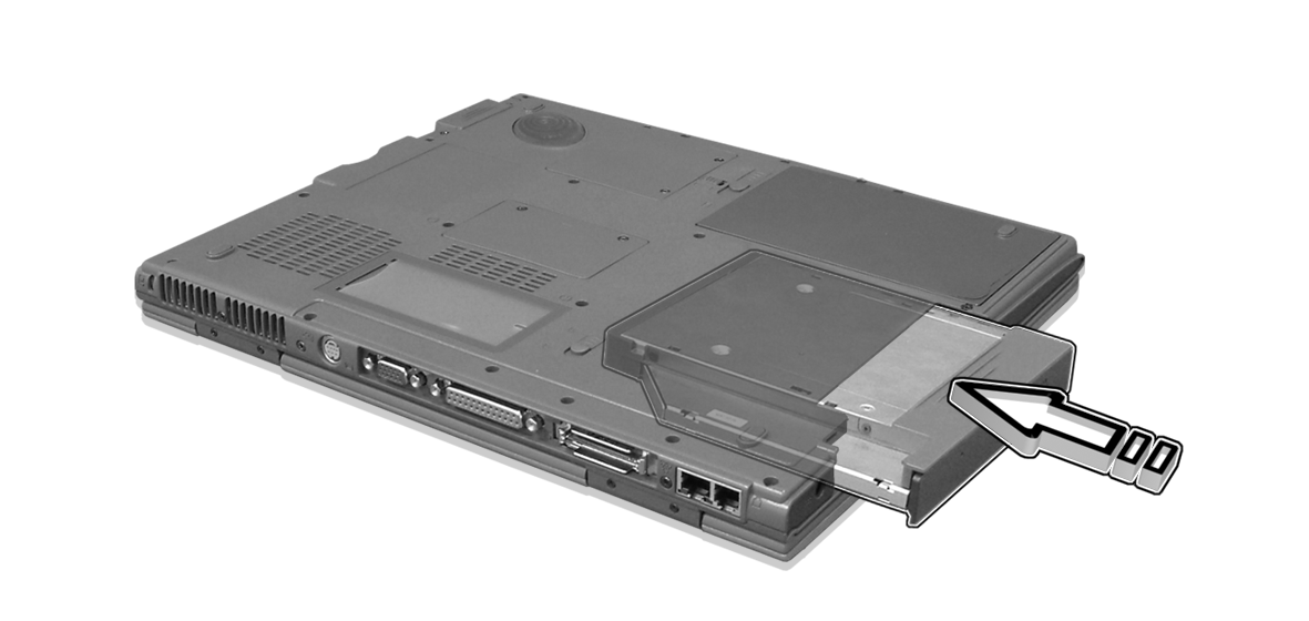 54 2 Personalizzazione del computer Sostituzione dei moduli di unità AcerMedia Nota: Il modulo del disco rigido non è un modulo hot-swap.