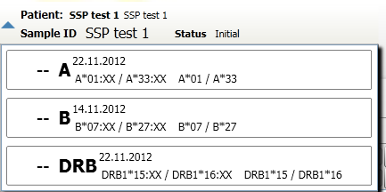 15.4 Informazioni sul test Informazioni relative a campione o paziente del test selezionato.