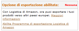 Ampliare i propri orizzonti Spedizioni ad acquirenti stranieri Nelle Impostazioni di spedizione non dimenticare di attivare le esportazioni in Europa e altre regioni se si desidera permettere agli