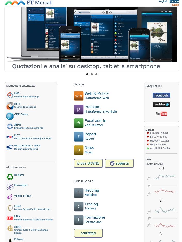 www.mercati.it Il nuovo sito FT Mercati migra sul sito www.ftmercati.com. Ma non preoccupatevi, il sito www.ftmercati.it vi reindirizza automaticamente sulle nuove pagine.