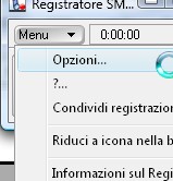 Strumento registrazione : E' possibile registrare l'intero desktop un'area definita rettangolare La finestra attiva Aprendo il menù