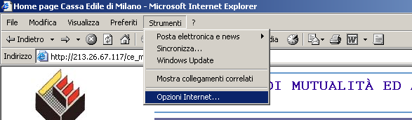 Impostazioni del Browser Per una corretta visualizzazione del sito Web SICE.NET va rivista la lista dei siti attendibili (1) oppure l impostazione dei cookies (2) del browser utilizzato.