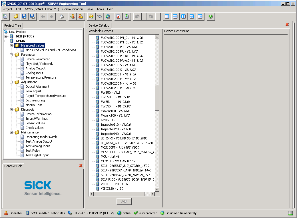 6.1.5 Modifica del livello utente 1. Menù: /Tools/Login 2. Cliccare nella finestra interattiva Userlevel: Authorized Client Fig. 24 Livello utente 3. Digitare parola d'accesso.