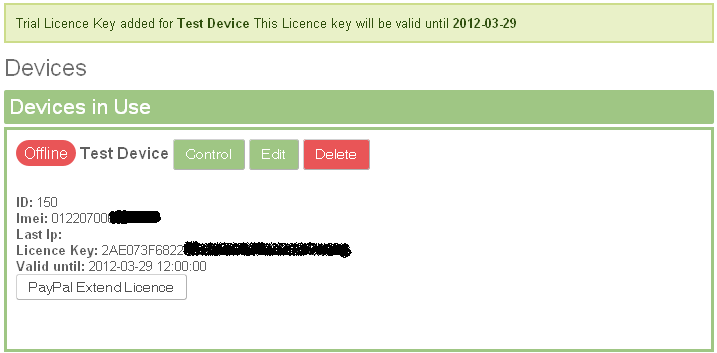 Ritornare a http://security.eldes.lt e inserire dettagli login. Dopo il processo di login sarà richiesto di inserire i dettagli del vostro didposistivo nella finestra Create Device.