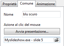 l aiuto del bat.file con il testo «MiaPresentazione.exe» -slide X in cui X è il numero della diapositiva, da cui volete iniziare la visualizzazione della presentazione.