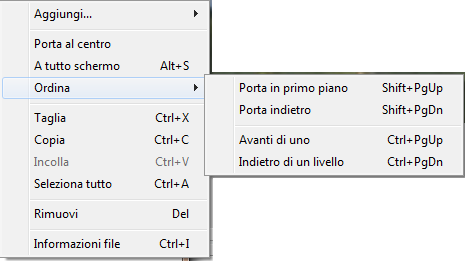 È importante notare, che vi sono relazioni genitori/figli tra gli oggetti.