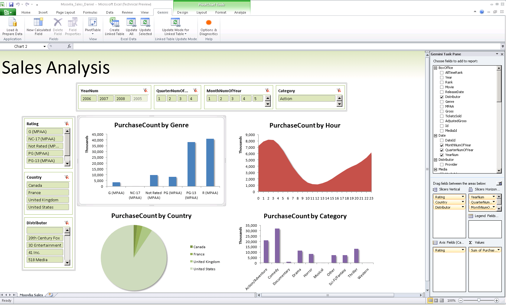 Insight Data Reporting Excel Services e PowerPivot