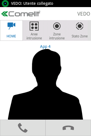 RISPONDERE A UNA CHIAMATA Alla ricezione di una chiamata da un altro dispositivo mobile con App VEDO si udirà la suoneria impostata.