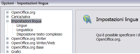 Modificare le opzioni del controllo ortografico Installazione dei dizionari OOo3 installa automaticamente diversi dizionari con il programma.