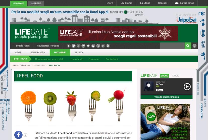 E l iniziativa di LifeGate dedicata all alimentazione