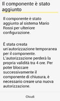 Avvicinare nuovamente lo smartphone al componente di chiusura per terminare la procedura.