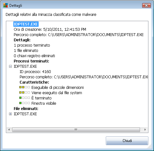 allegato e-mail che non corrisponde al contenuto effettivo dell'allegato), tale nome verrà visualizzato in questa colonna.