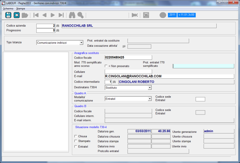 REVISIONI PROGRAMMI PROVVEDIMENTO AGENZIA DELLE ENTRATE DEL 25/02/2011 L agenzia delle Entrate con Provvedimento del 25/02/2011 ha modificato sia il modello che il flusso telematico relativo alla