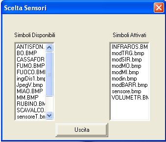 Nella finestra che appare sullo schermo (figura a sinistra) effettuare le seguenti impostazioni: Premere il tasto Visualizza i numeri ai sensori se si desidera che in corrispondenza di ogni sensore