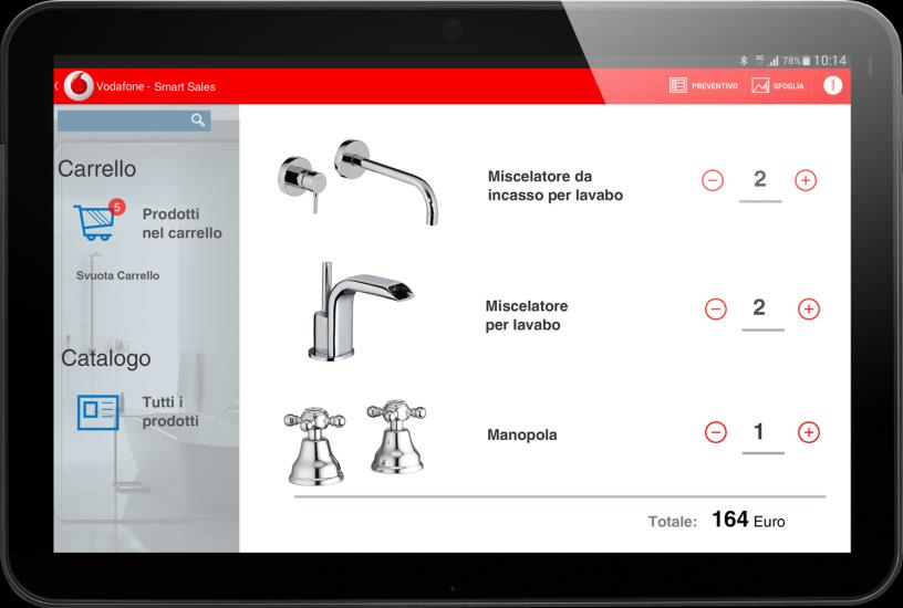 SMART SALES: la soluzione per la vendita digitale, efficace e economica La nuova app per cataloghi e brochure virtuali con carrello prodotti e preventivo, in esclusiva per i clienti Vodafone
