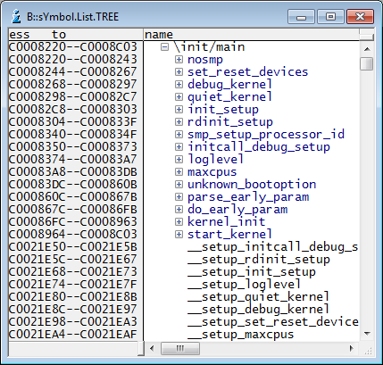 11 / 55 Debugging linux components: kernel symbols Se avvio Linux e fermo l esecuzione con un BREAK vedrò il programma in esecuzione ad indirizzi