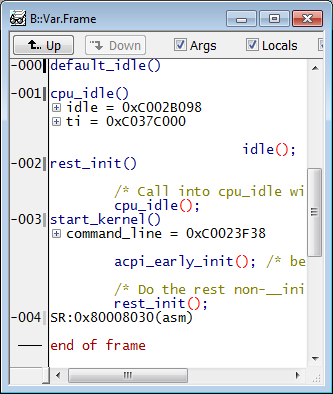 12 / 55 Debugging linux components: kernel debugging Con i simboli (vmlinux) si può fare il debug source-level del kernel: si