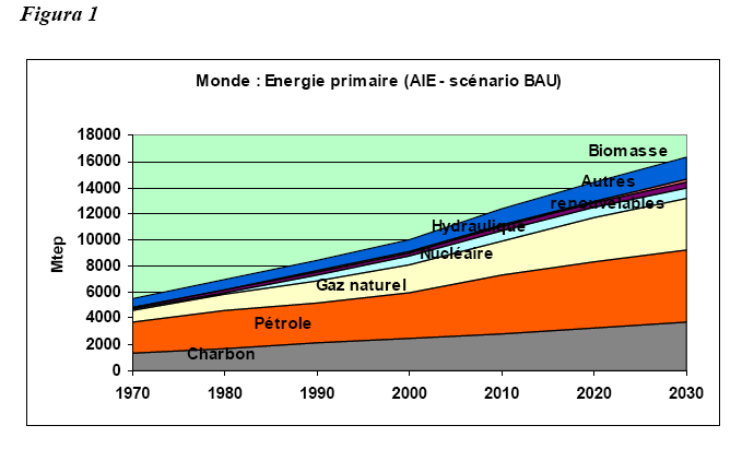 Previsioni consumi energia con le attuali politiche (BAU) fino