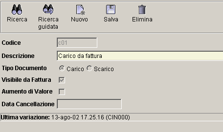 Questa scelta fa inserire l ubicazione sotto il padre (di livello 1) con codice 1.1 composta cioè da due livelli precedenti (sede principale CNR Roma (livello 0) e Reception (livello 1)).