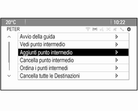 Navigazione 55 Spostare tappe Per modificare l'ordine delle tappe nel percorso, selezionate il pulsante a schermo Ordina i punti intermedi.