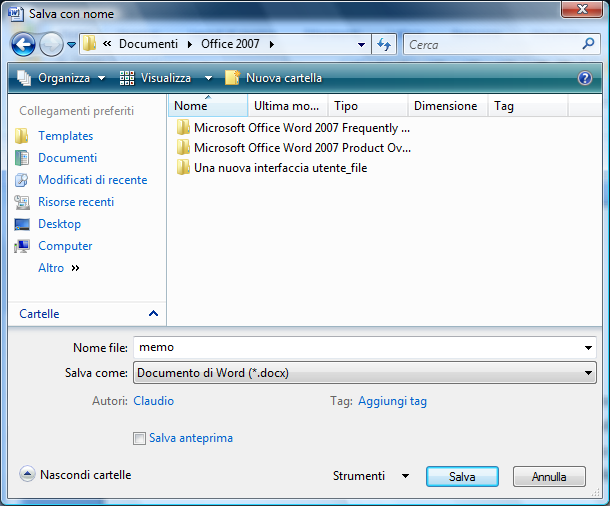 Word 2007 L eventuale presenza di linee ondulate blu sta a indicare una formattazione incoerente con la formattazione del documento.